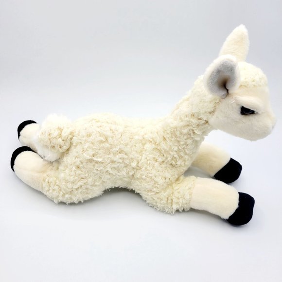 Aurora Cream Flopsie Llama Plush Small Realistic Stuffed Animal Zoo Farm 12" - Picture 3 of 10
